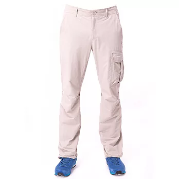 【hilltop山頂鳥】男款吸濕排汗抗UV彈性長褲S07M98-30卡其