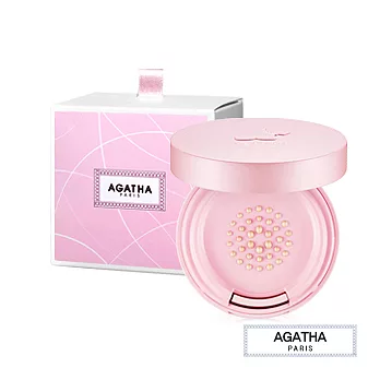 【AGATHA】璦嘉莎 亮膚氣殿蜜粉餅遮瑕透白 CC霜 12G +送替換裝品粉紅