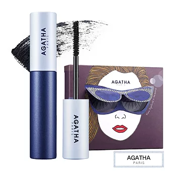 AGATHA 璦嘉莎 亮眼迷人濃密捲翹睫毛膏 10g 套裝 + 假睫毛黑色