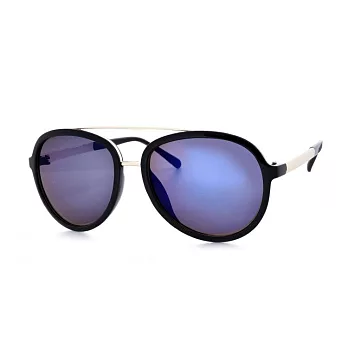TX 經典復古 時尚款 太陽眼鏡 965 黑框/藍水銀