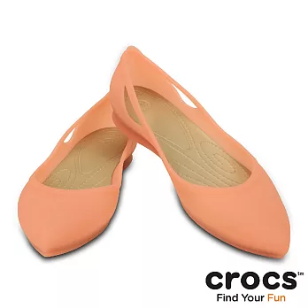 Crocs - 女 - 女士芮歐平底鞋 -35西瓜紅/金色