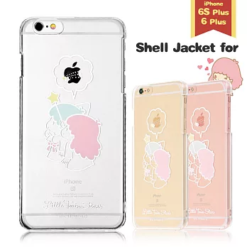Sanrio雙星仙子iPhone6/6s Plus 透明手機殼(硬)。看星星