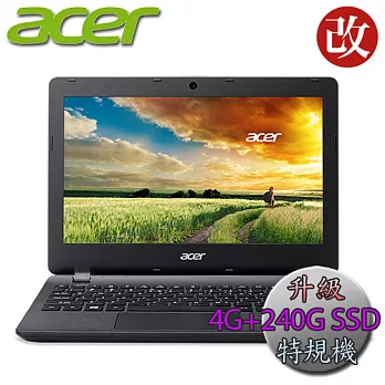 【輕巧升級】ACER ES1-131-C47J 11.6吋 黑 攜帶方便效能小筆電 240SSD升級4G RAM
