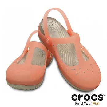 Crocs - 女-花漾卡麗瑪麗珍 -35西瓜紅/鉑金色