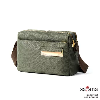 satana - 都會時尚斜肩包 - 墨綠色