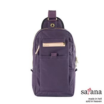 satana - 街頭時尚斜肩包 - 紫色