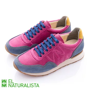 EL Naturalista(女) WALKY 沃基運動系列 拼接麂皮綁帶運動休閒鞋 -藍粉36藍粉