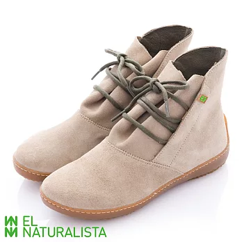 EL Naturalista(女) BEE 哥本哈根式奢華麂皮綁帶精靈短靴 - 羽灰36灰
