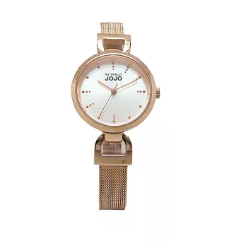 NATURALLY JOJO 米蘭風情萬種時尚優質腕錶-玫瑰金-JO96889-80R