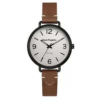 Hush Puppies 1958系列 美式復古休閒女錶-白