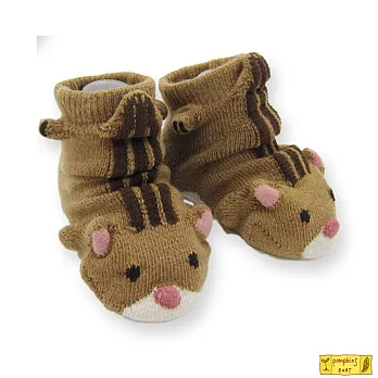 【日本 Pompkins Baby】3D松鼠造型襪子(2種款式)棕色松鼠