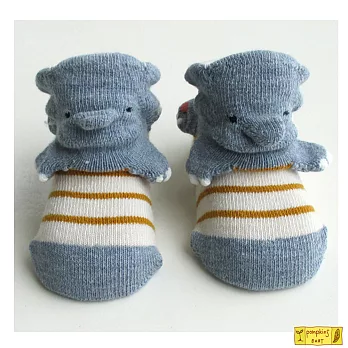 【日本 Pompkins Baby】3D松鼠造型襪子(藍色大象)