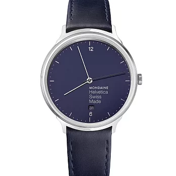 MONDAINE 瑞士國鐵設計系列限量腕錶-海軍藍/38mm