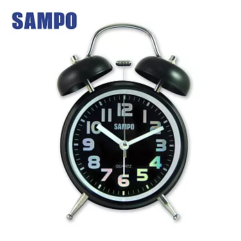 SAMPO 圓形鬧鐘(時尚黑) PY-Z1207ML.