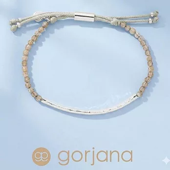 Gorjana POWER GEM 平衡骨 銀墜 灰瑪瑙手鍊 可調式手圍 平衡指引蛻變