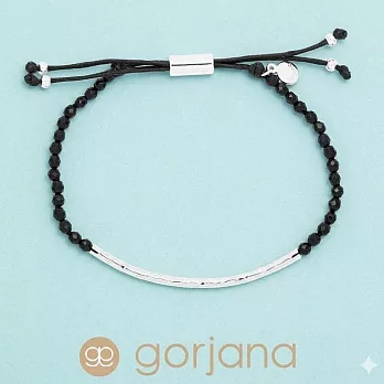 GorjanaPOWER GEM 平衡骨 銀墜 黑曜石手鍊 可調式手圍 紓壓防禦保護力