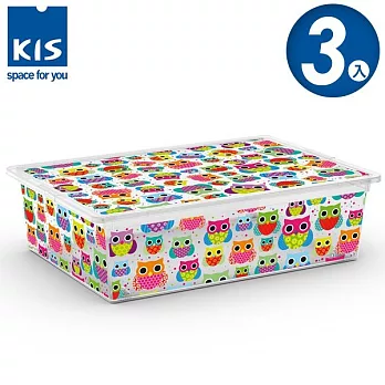 義大利 KIS C BOX 動物系列收納箱 L (附滾輪) 3入