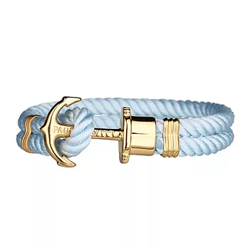 PAUL HEWITT 尼龍繩編織金色船錨手環L天空藍