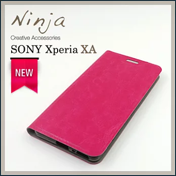 【東京御用Ninja】Sony Xperia XA經典瘋馬紋保護皮套（桃紅色）5吋