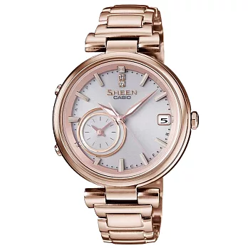 CASIO SHEEN水嫩女孩藍牙時尚腕錶-SHB-100CG-4ADR