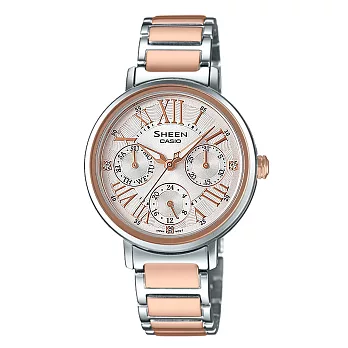CASIO SHEEN 晨曦細語氣質晶鑽腕錶-SHE-3034SPG-7AUDR
