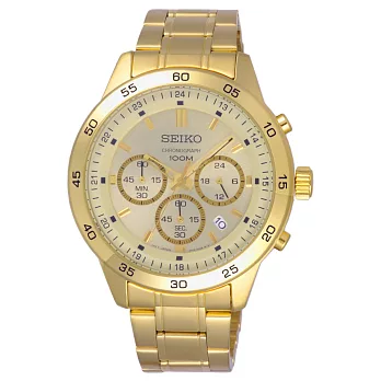 SEIKO 最後止戰三眼腕錶-SKS526P1