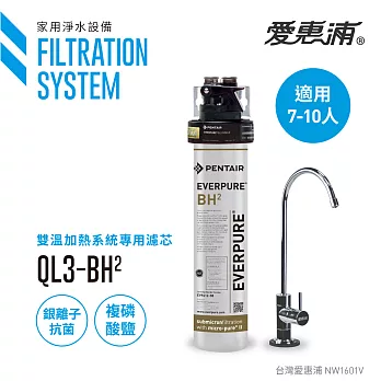 【愛惠浦公司貨】EVERPURE 抑垢長效型淨水器(QL3-BH2)