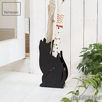 【YAMAZAKI】Cat優雅佇立傘架(黑)*日本進口