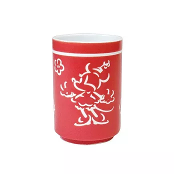 《sun-art》迪士尼日本製和風陶磁茶杯(米妮紅)