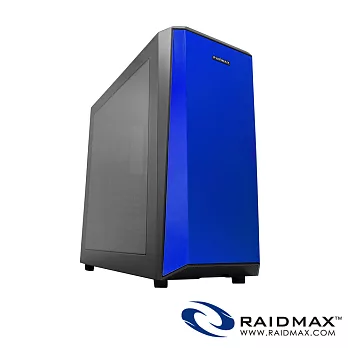 Raidmax 雷德曼 DELTAI 黑/橘/藍 電腦機殼藍色