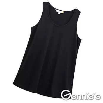 【Gennie’s奇妮】小天使素面春夏孕婦背心上衣M黑
