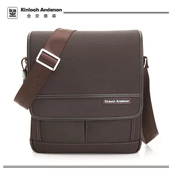《Kinloch Anderson》金‧安德森 - 都會暖男 商務型直式掀蓋斜側包-咖棕