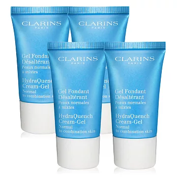 CLARINS 克蘭詩 水潤奇肌保濕水凝凍超越正貨容量組(15ml)X4