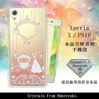 WT SONY Xperia X / PS10 奧地利水晶彩繪空壓手機殼(精靈捧花)
