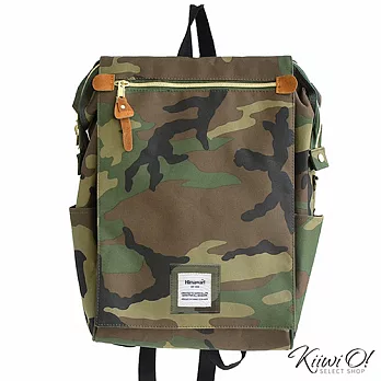 Kiiwi O! 大開口系列後背包 SPARK 軍綠迷彩
