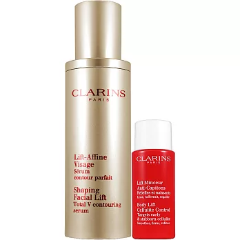 CLARINS 克蘭詩 V型緊緻抗引力精華(75ml)+紅魔束身體緊緻精華(30ml)