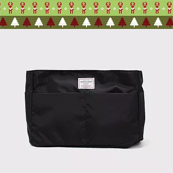 BAGCOM★耶誕超值組★小Size高度可變包中包-黑色(+憨臉闊口後背包)