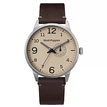 Hush Puppies 知性休閒系質感手錶-象牙