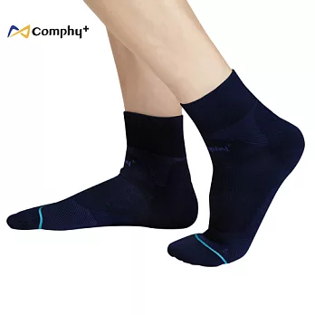 【COMPHY+】抑菌 除臭 運動透氣襪 2 雙組 M 號（深藍）深藍