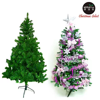 台灣製造 6呎 / 6尺(180cm)豪華版綠聖誕樹 (+飾品組)(不含燈)-飾品藍銀色系YS-GT06003