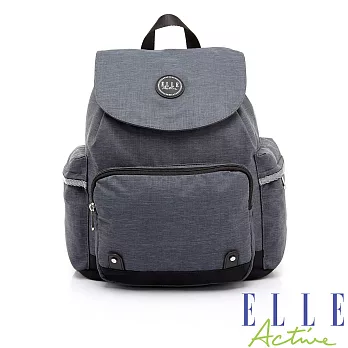 ELLE ACTIVE-優活旅行系列-袋蓋後背包(灰色)