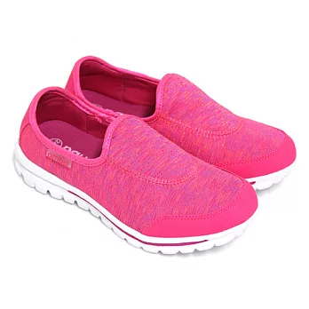 【Pretty】亮彩混織網布直套式休閒鞋23桃紅色