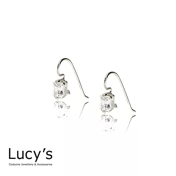 Lucy’s 925純銀矚目方鑽閃耀垂式耳環