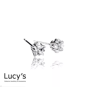 Lucy’s 925純銀時尚焦點星光閃耀耳釘