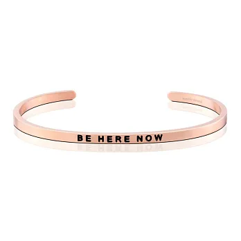MANTRABAND BE HERE NOW 專注於當下吧 玫瑰金手環 附包裝盒