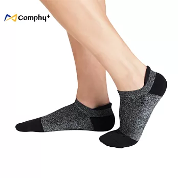 【COMPHY+】勁能運動系列 M 號(黑)- 除臭 抑菌襪 全氣墊 足弓支撐加強版黑