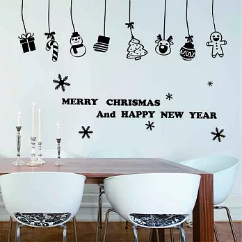《Smart Design》創意無痕壁貼╱ 聖誕祝福 4色可選黑色