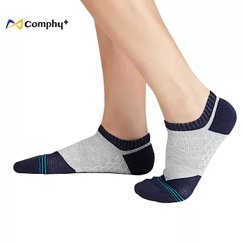 【Comphy +】花紗船形運動襪 L 號(淺灰)- 除臭 抑菌 吸濕排汗更舒服