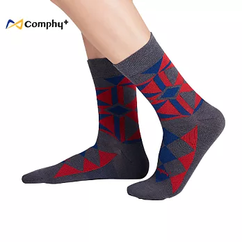 【Comphy +】菱格休閒四分襪(深灰)- 除臭 抑菌 吸濕排汗更舒服