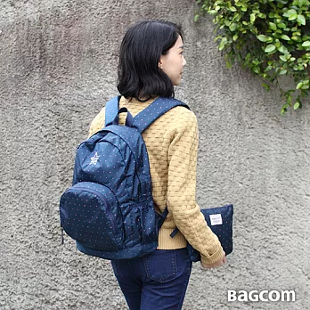 Bagcom無感星點抗水旅行後背包(14’’ Laptop OK)-藍色